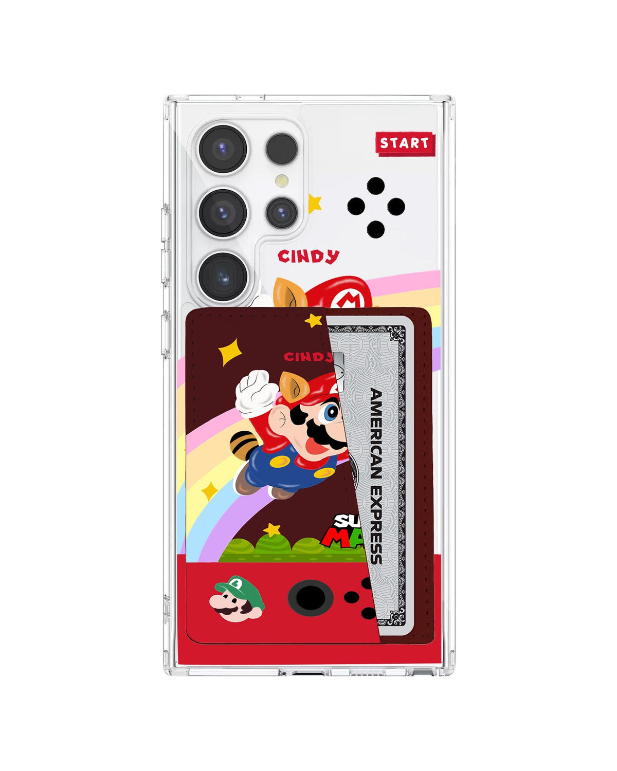 Android Leather Wallet Case - Super Swing Mario