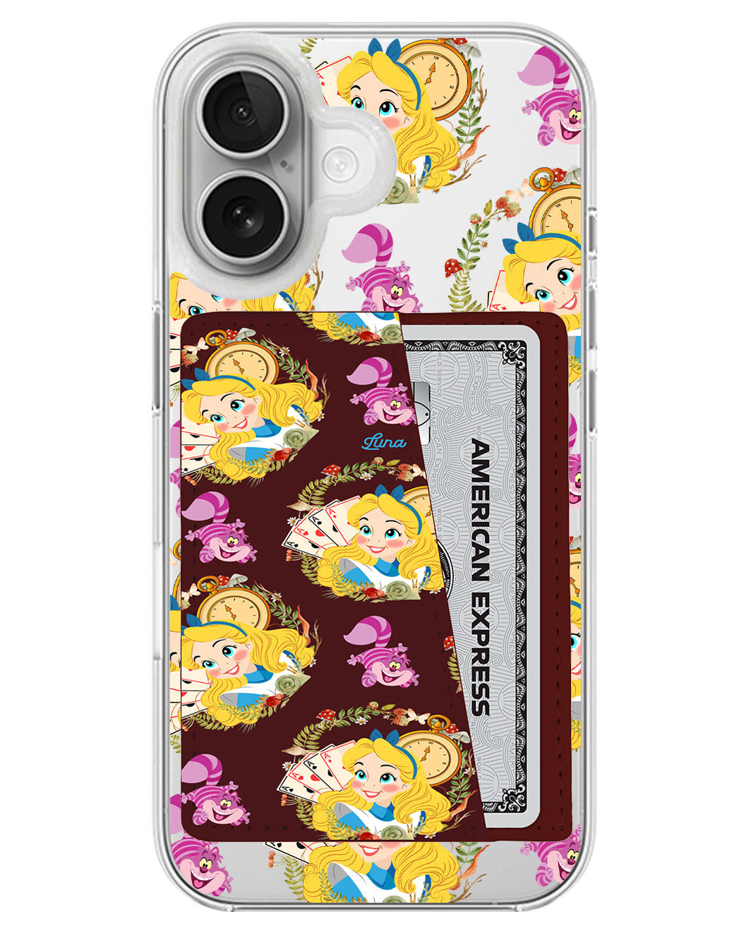 iPhone Leather Wallet Case - Alice