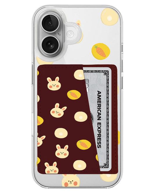iPhone Leather Wallet Case - Bunnymoji