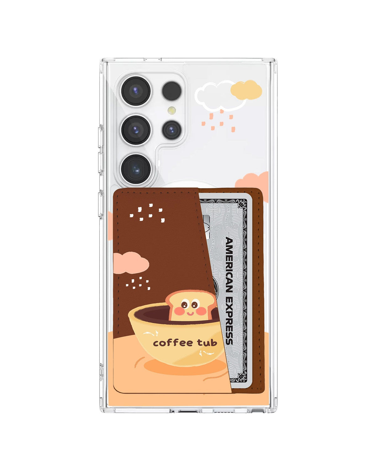 Android Leather Wallet Case - Coffee Date