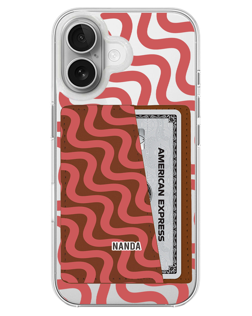 iPhone Leather Wallet Case - Scarlet Groove