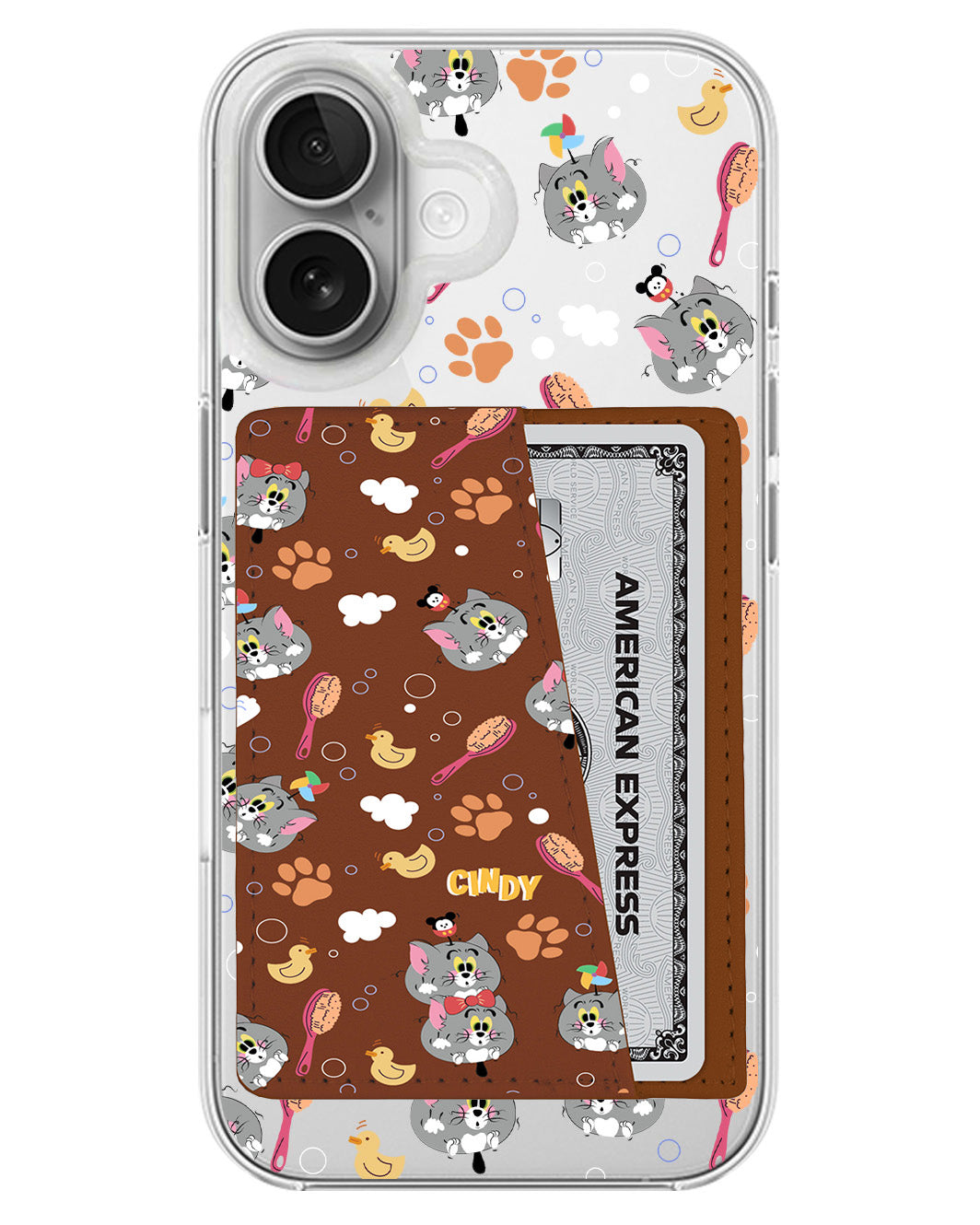 iPhone Leather Wallet Case - Tom The Cat