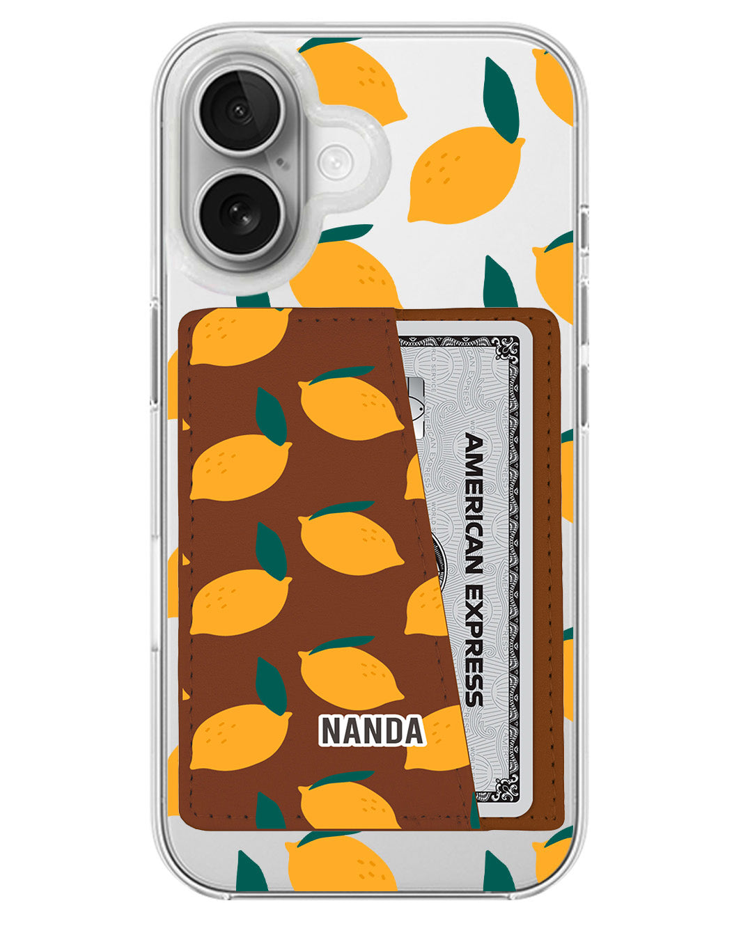 iPhone Leather Wallet Case - Lemon Zest
