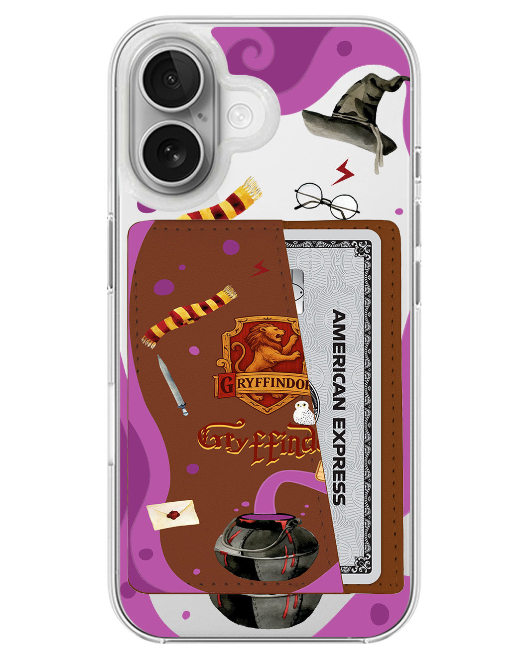 iPhone Leather Wallet Case - Gryffindor