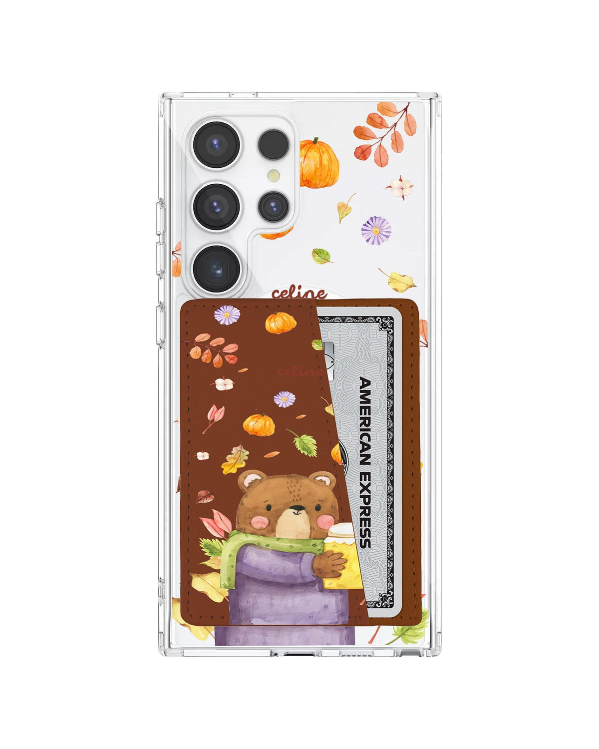 Android Leather Wallet Case - Honey In Autum