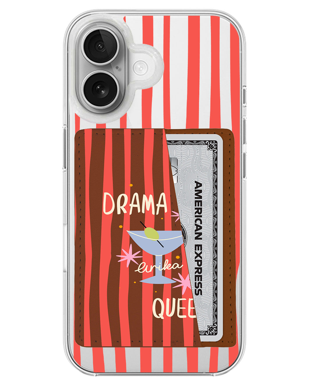 iPhone Leather Wallet Case - Drama Queen