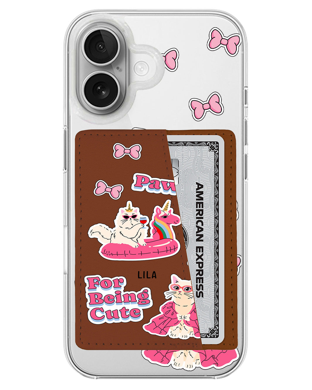 iPhone Leather Wallet Case - Princess Catnergy