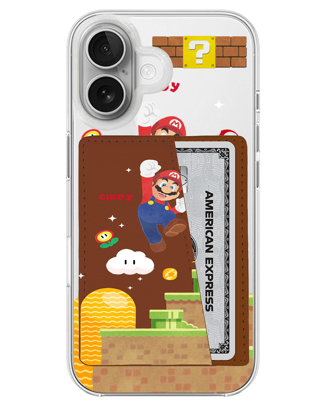 iPhone Leather Wallet Case - Its Me Mario