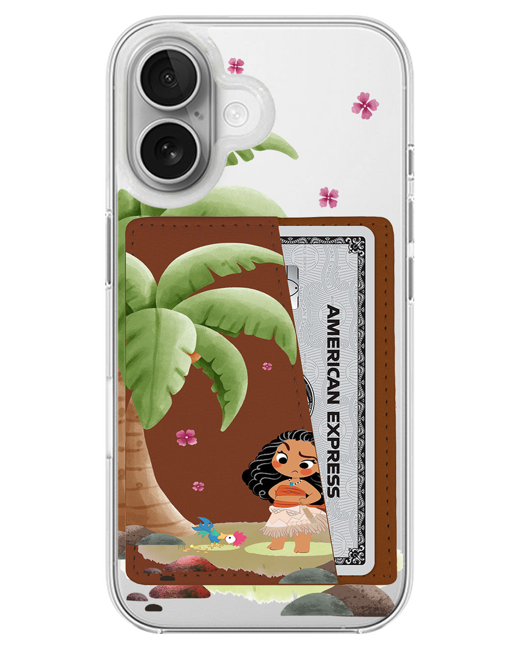 iPhone Leather Wallet Case - Moana Heihei