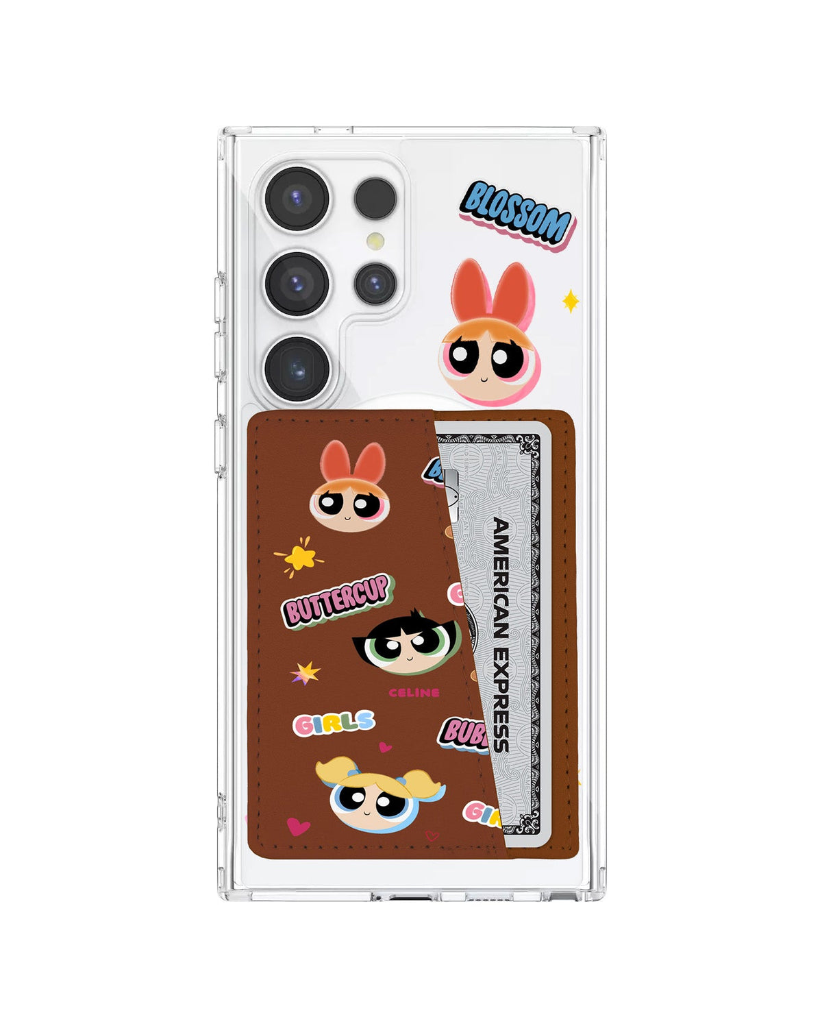 Android Leather Wallet Case - Power Puff Girls