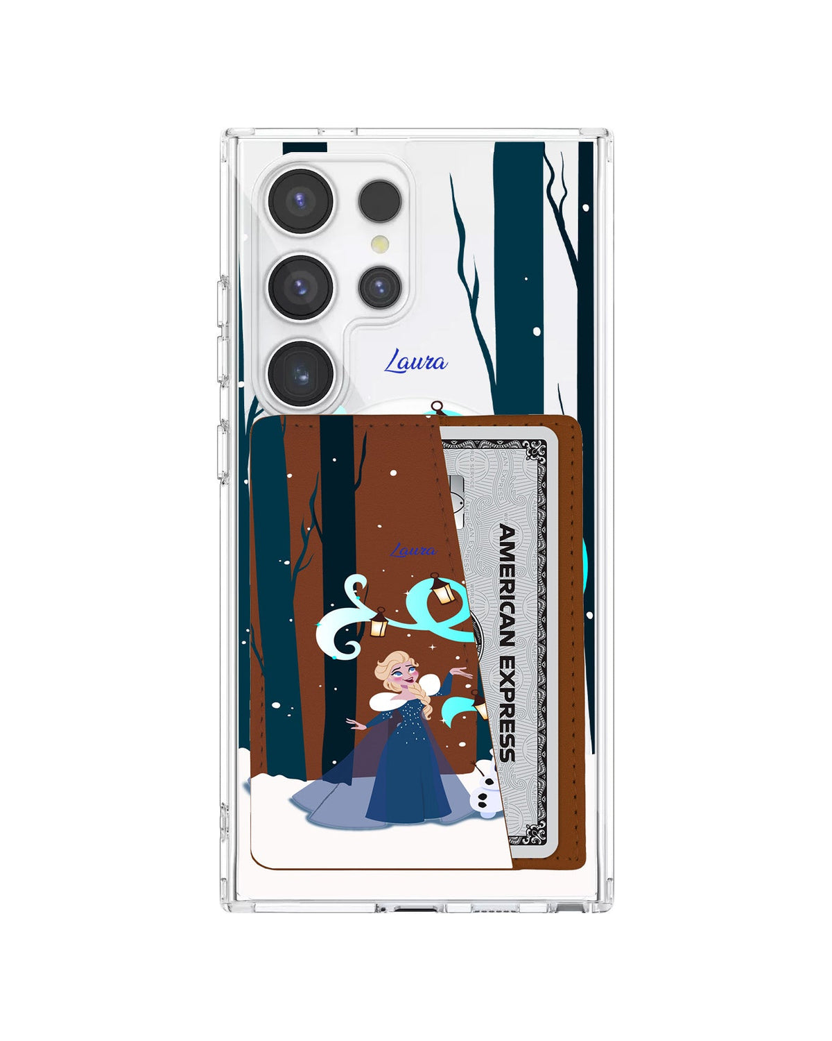 Android Leather Wallet Case - Elsa Olaf