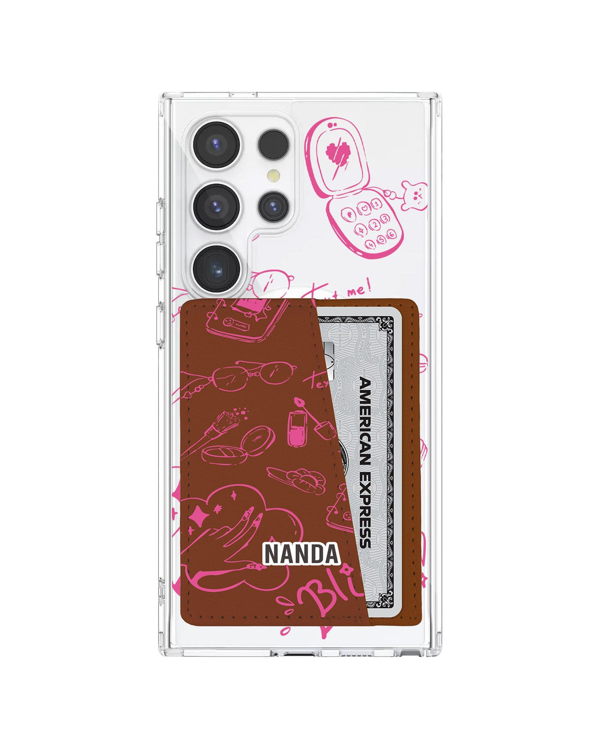 Android Leather Wallet Case - Girly Notes