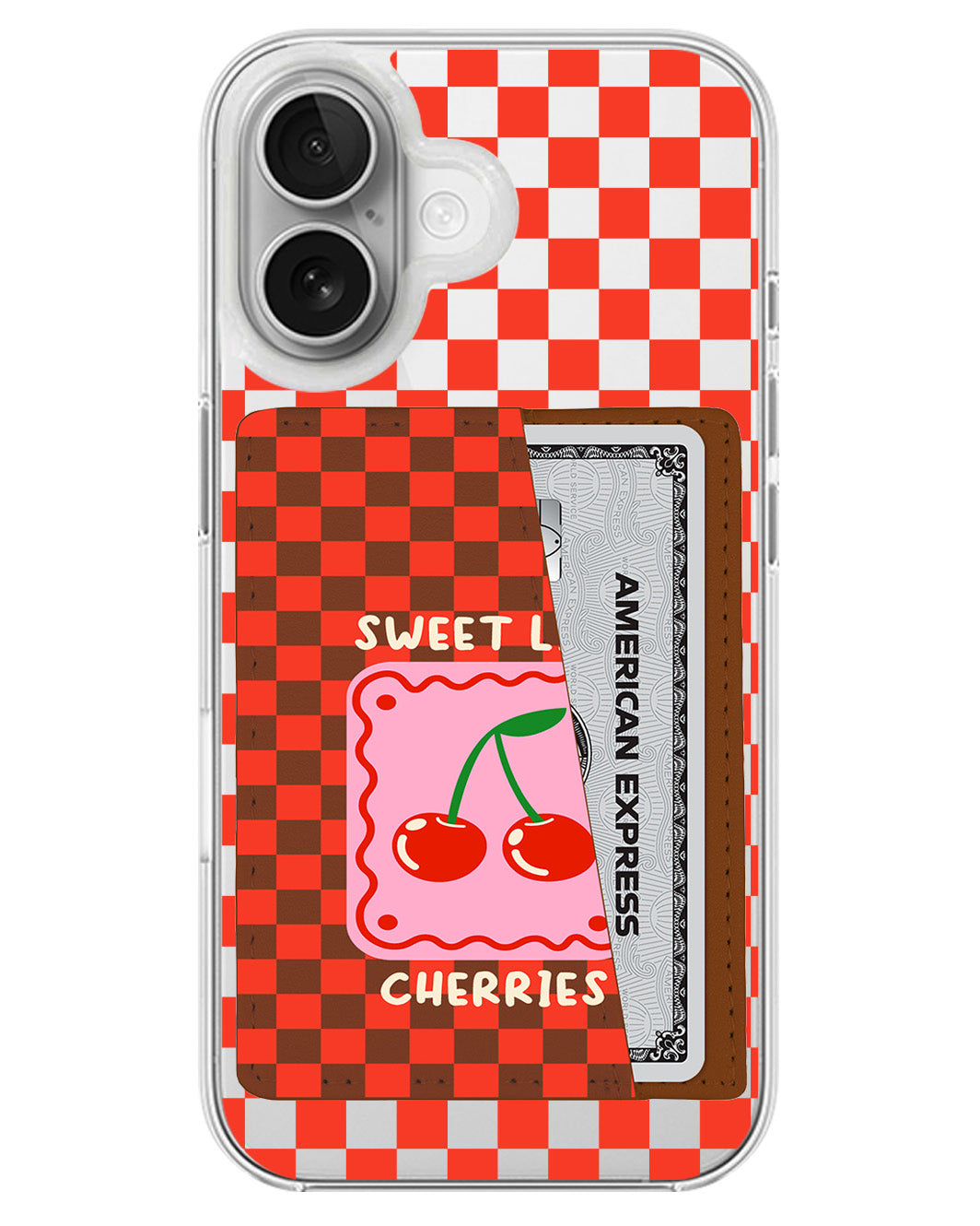 iPhone Leather Wallet Case - Sweet Like Cherries