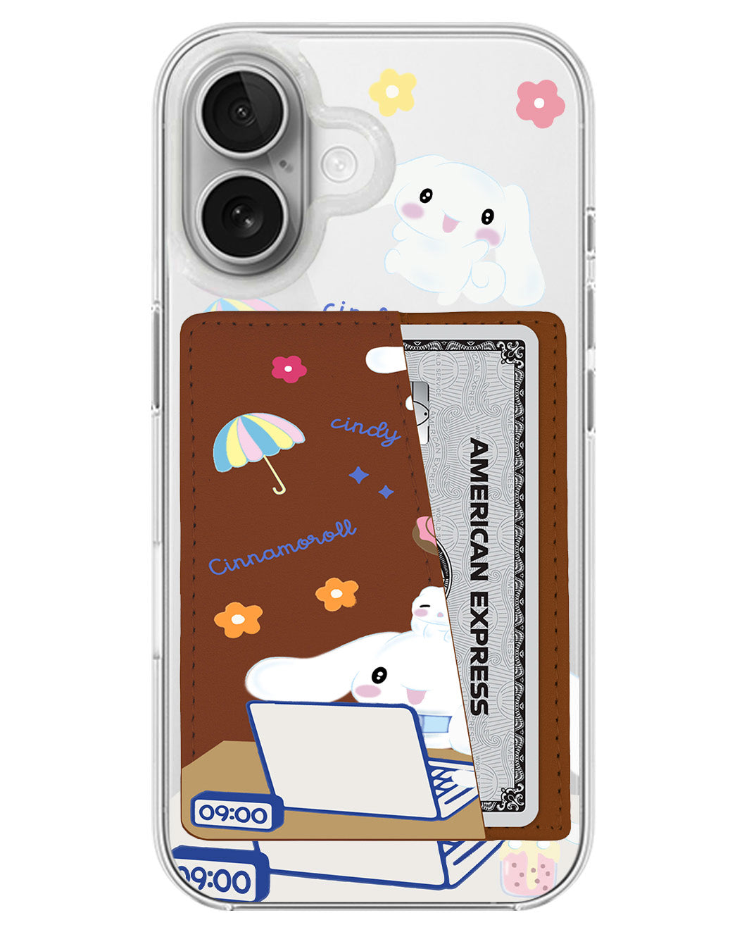 iPhone Leather Wallet Case - Hard Work Cinnamoroll