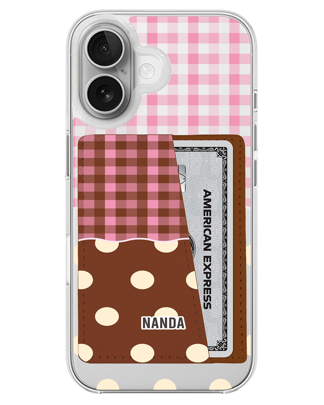 iPhone Leather Wallet Case - Pink Picnic Day