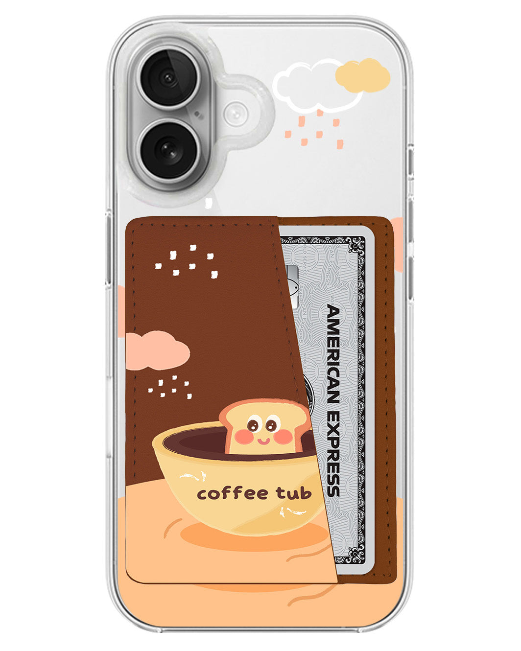 iPhone Leather Wallet Case - Coffee Date