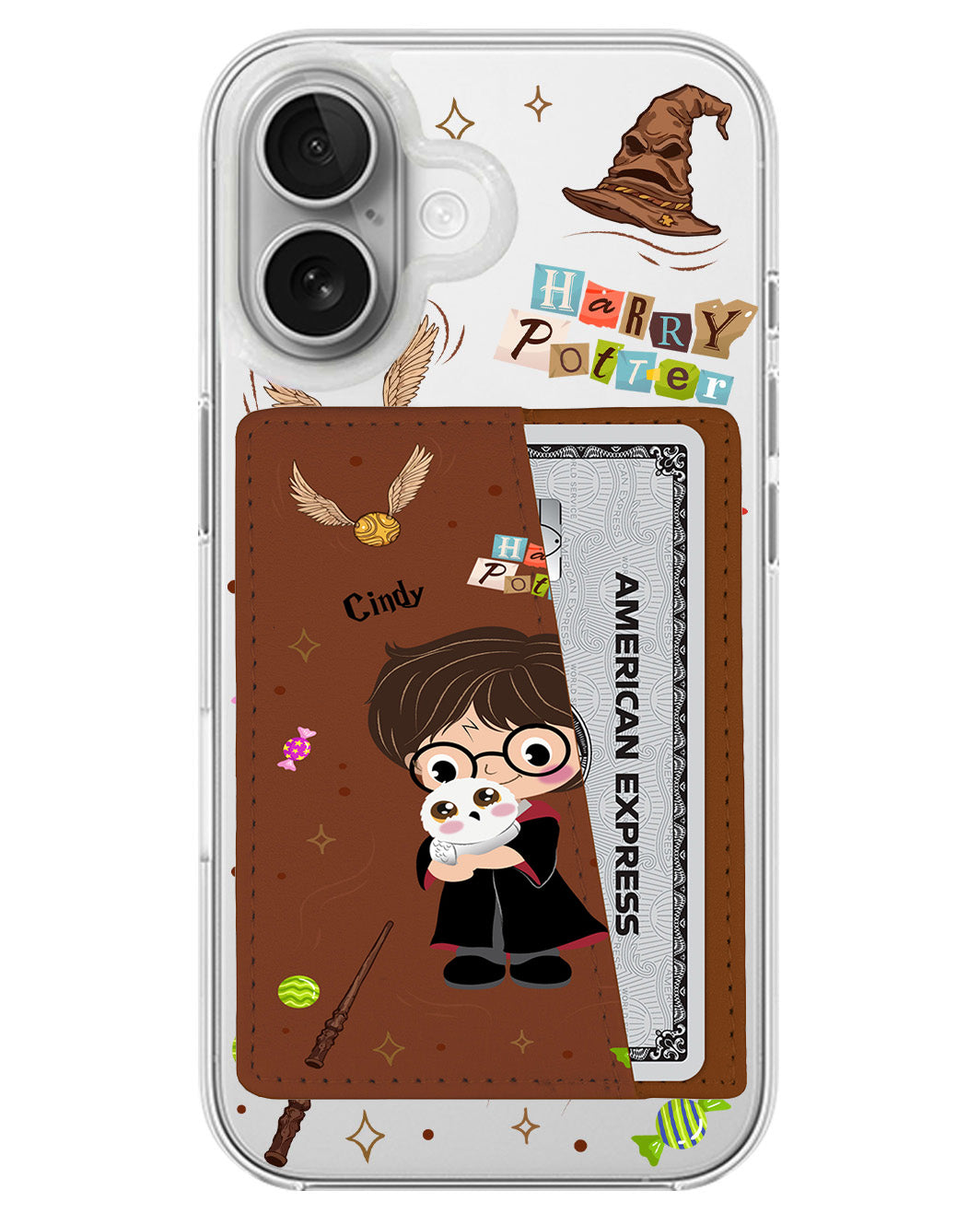 iPhone Leather Wallet Case - Harry & Hedwig