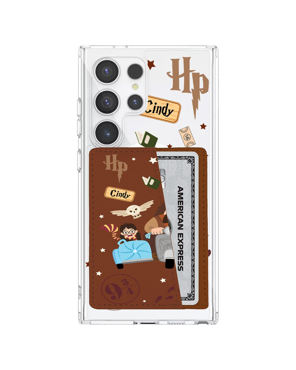Android Leather Wallet Case - Harry & Hagrid