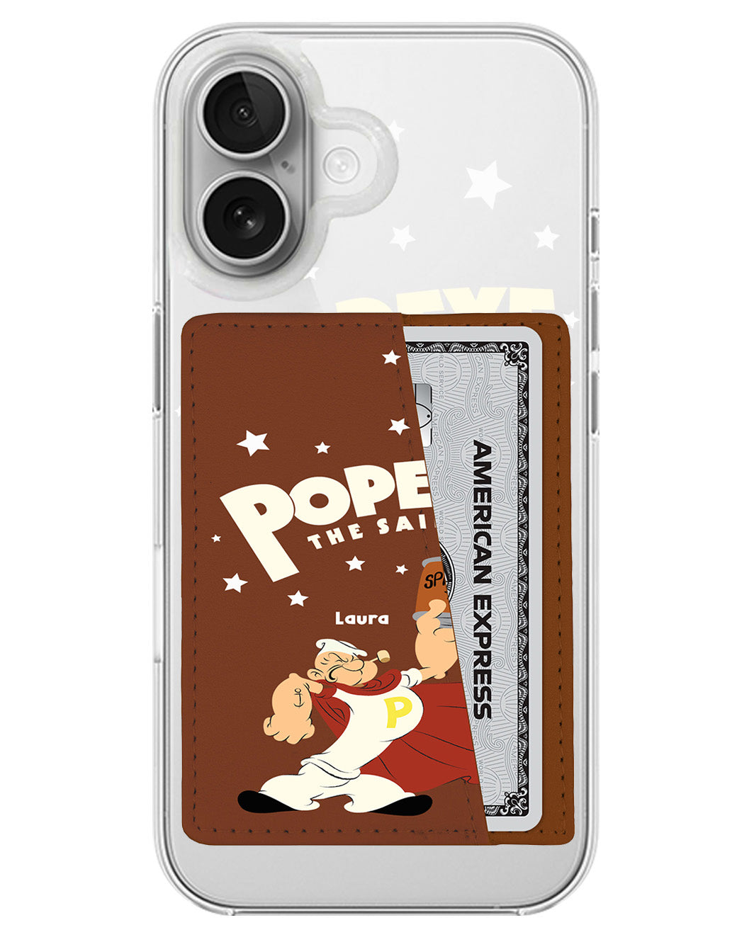 iPhone Leather Wallet Case - Popeye The Sailor