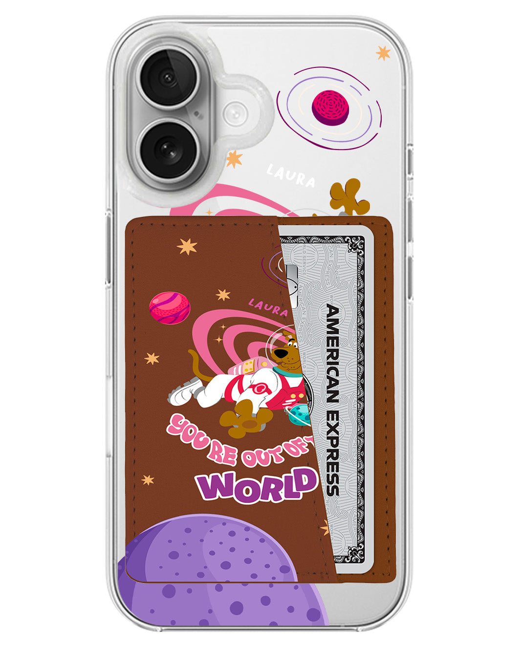 iPhone Leather Wallet Case - Scooby Out Of World