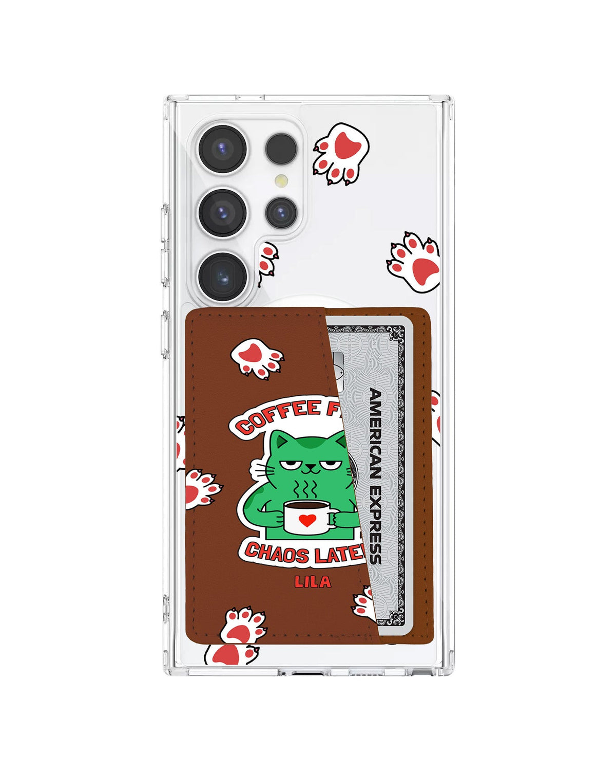 Android Leather Wallet Case - Coffee Before Chaos