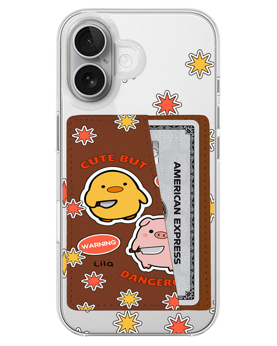 iPhone Leather Wallet Case - Cute But Dangerous