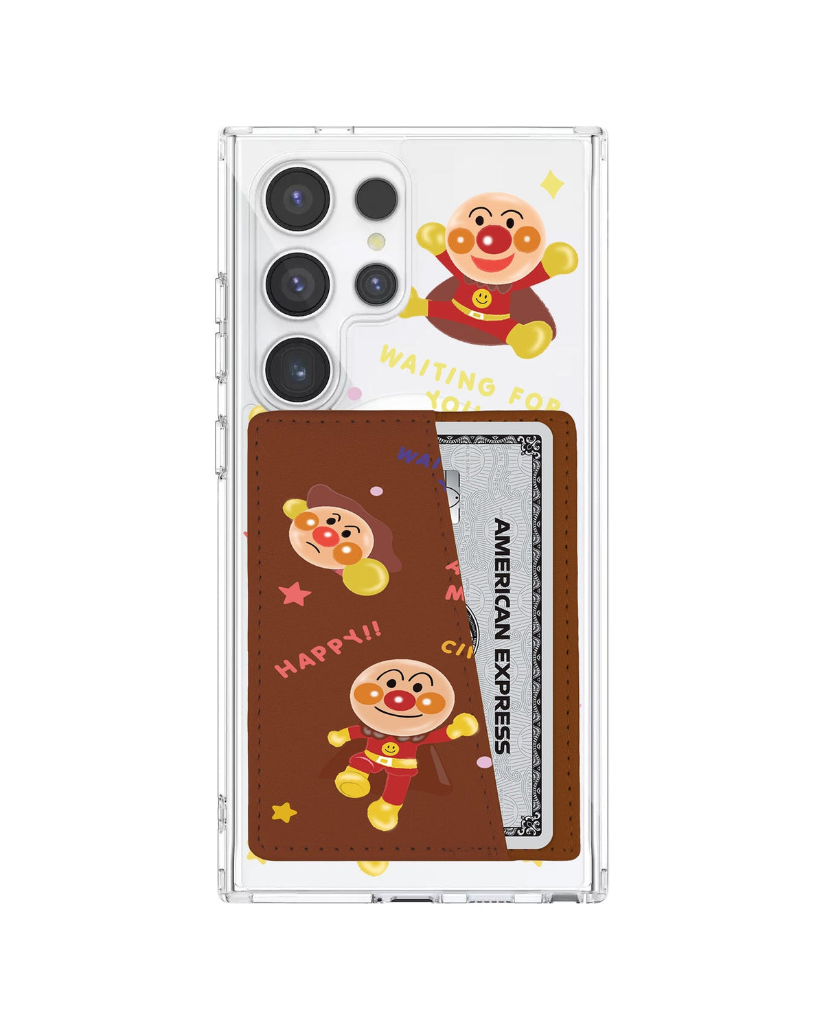 Android Leather Wallet Case - Waiting For U Anpanman