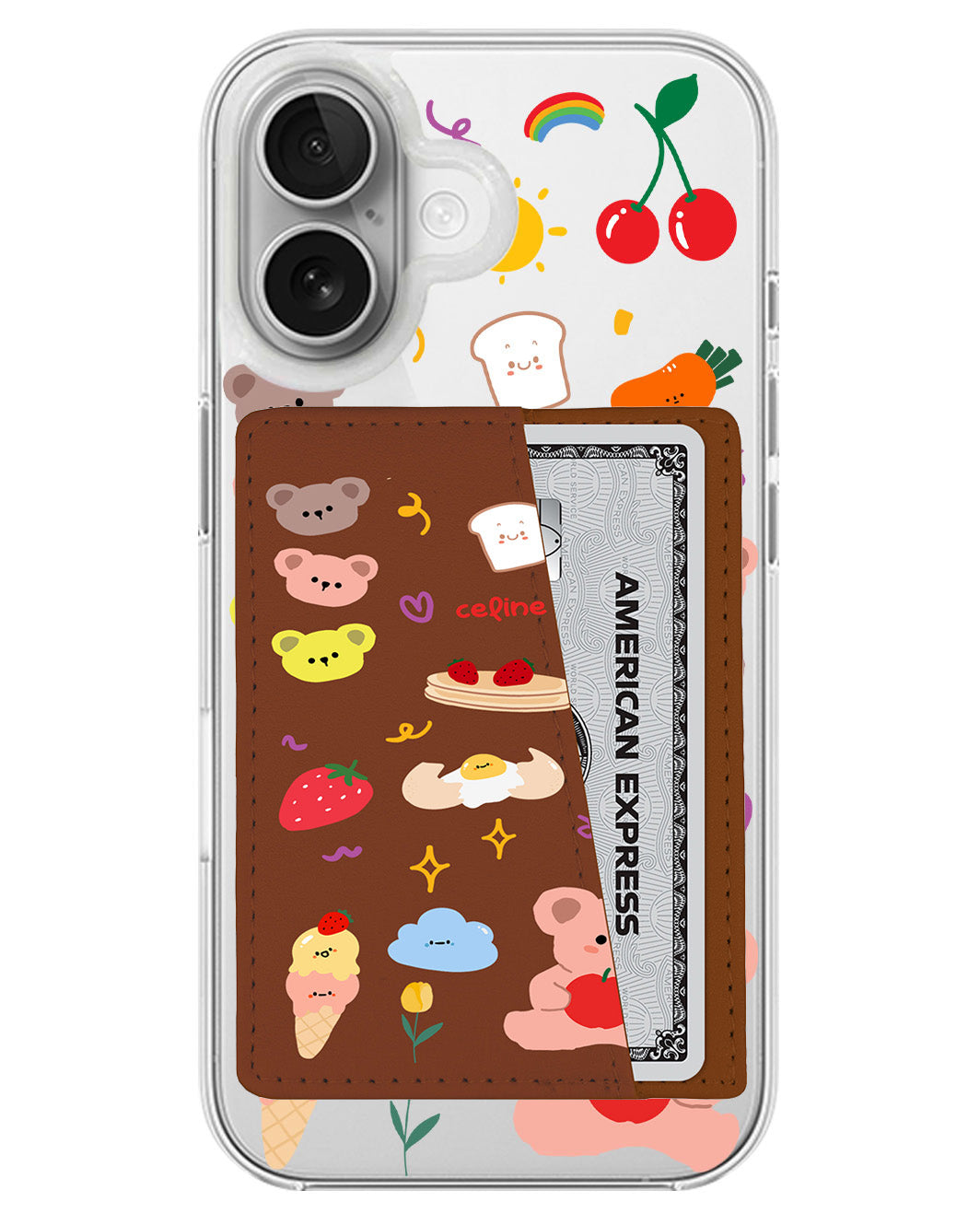 iPhone Leather Wallet Case - Breakfast Time