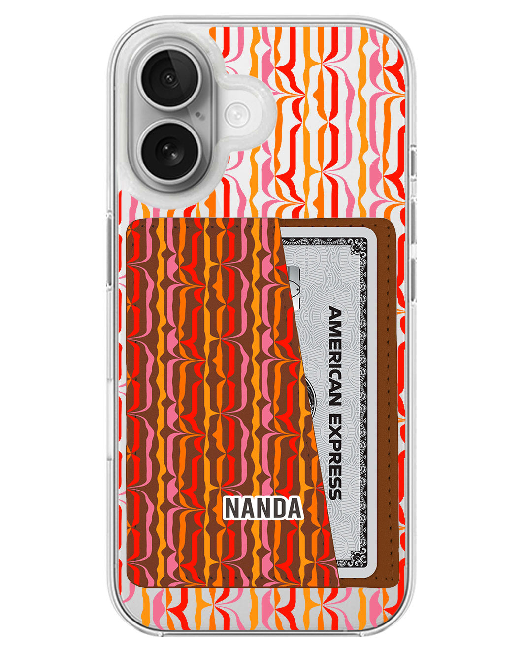 iPhone Leather Wallet Case - Sunset Groove