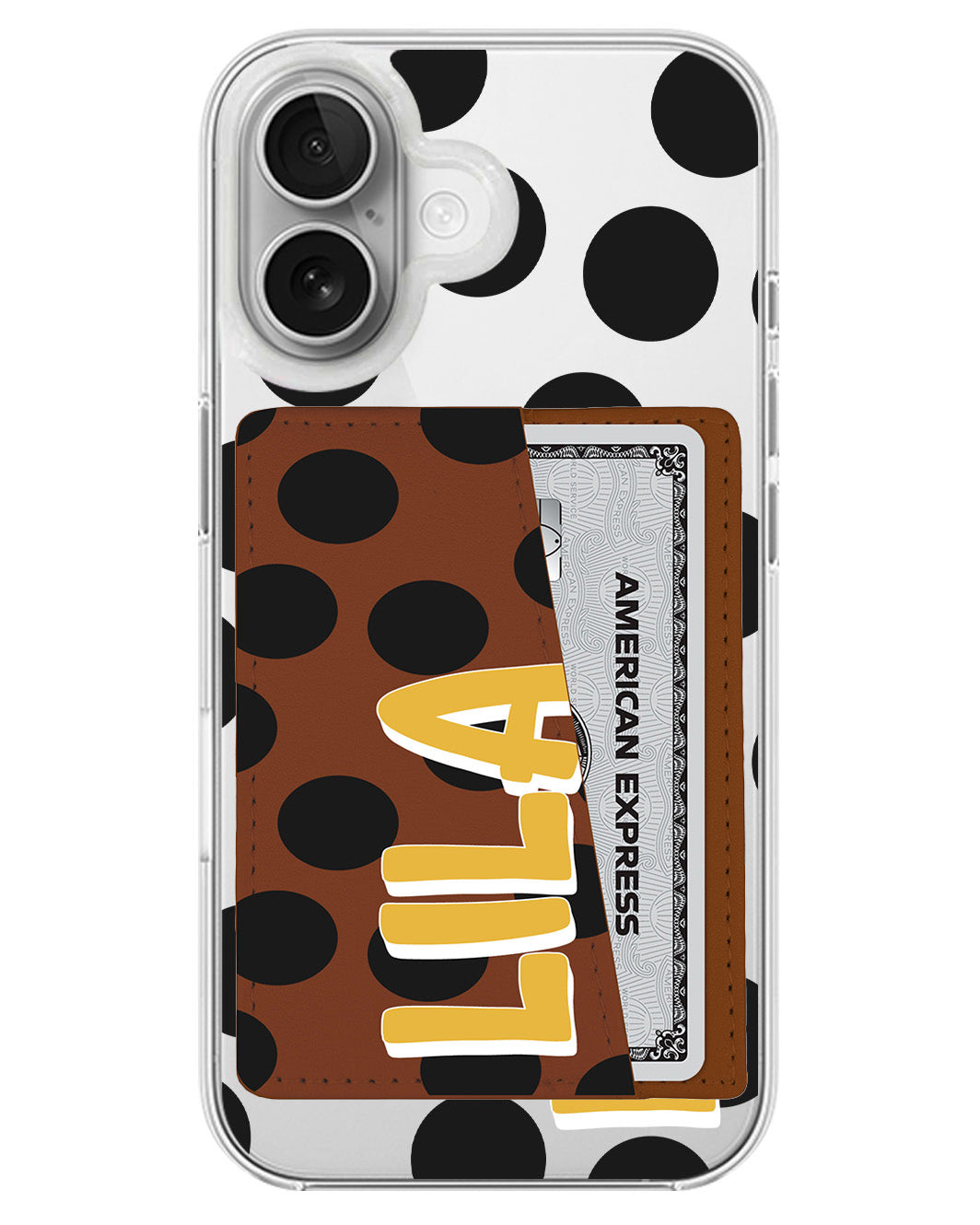 iPhone Leather Wallet Case - Ladybug Love