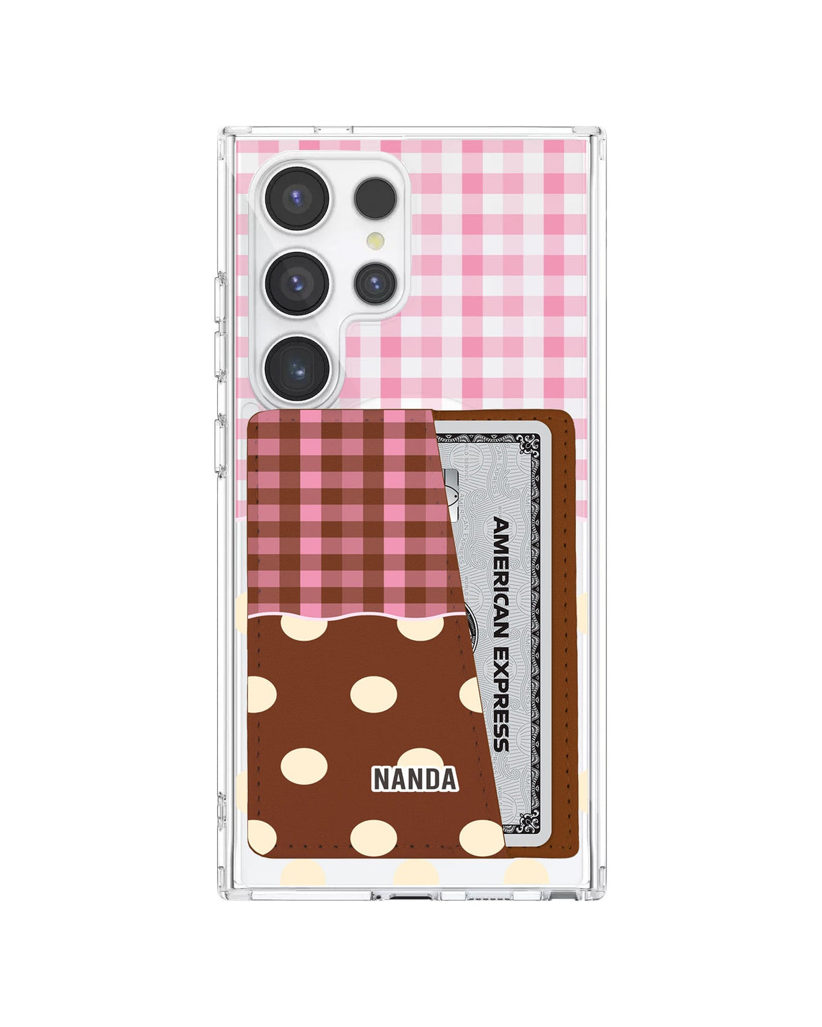 Android Leather Wallet Case - Pink Picnic Day