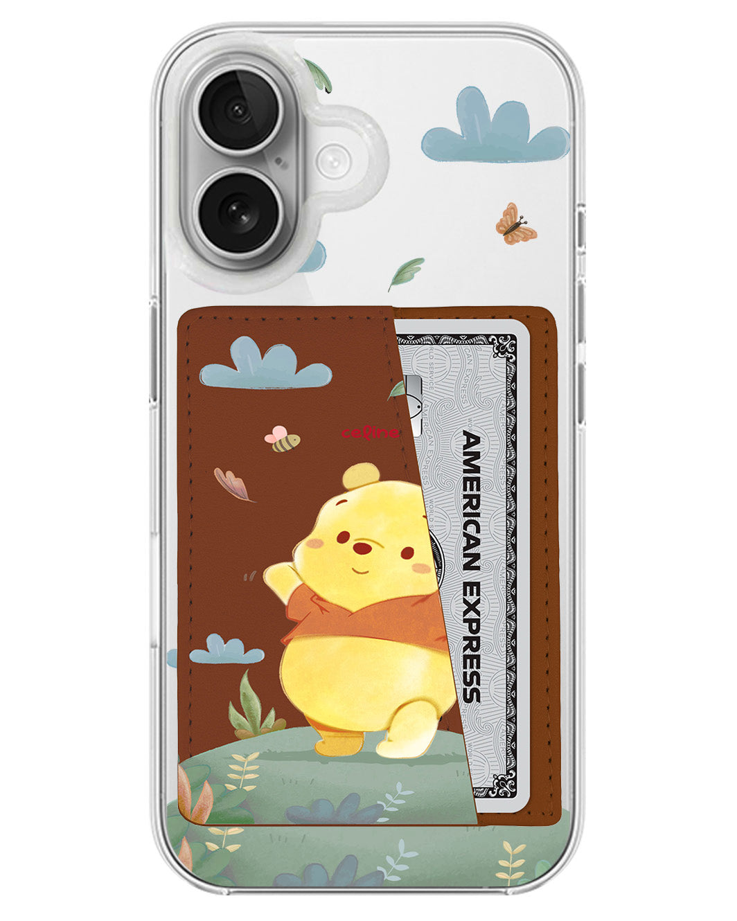 iPhone Leather Wallet Case - Winnie The Pooh