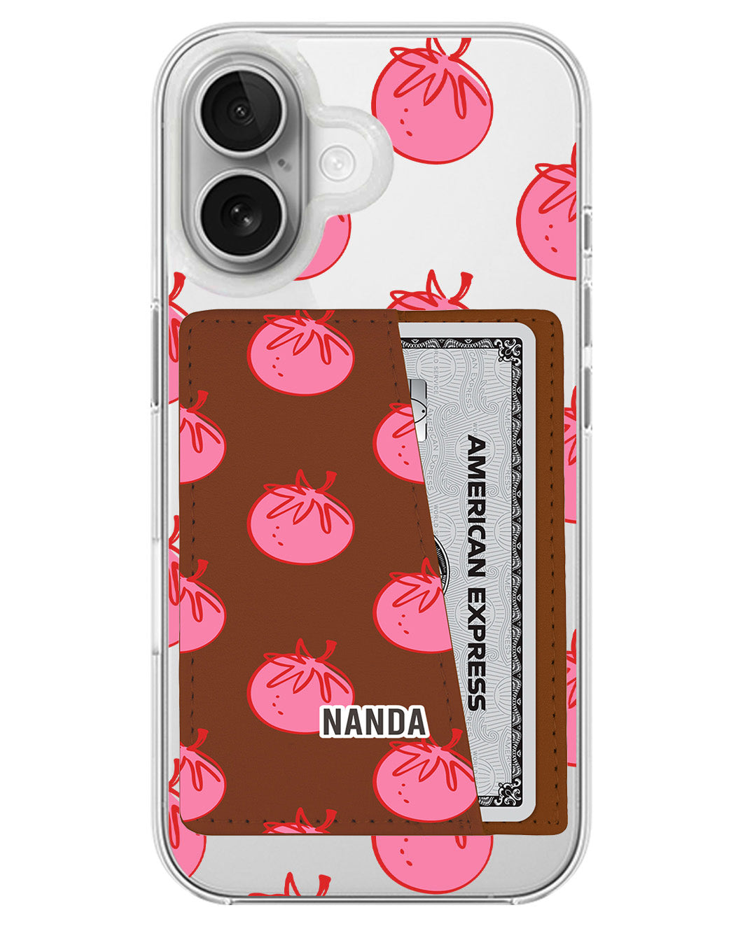iPhone Leather Wallet Case - Tomato Pop
