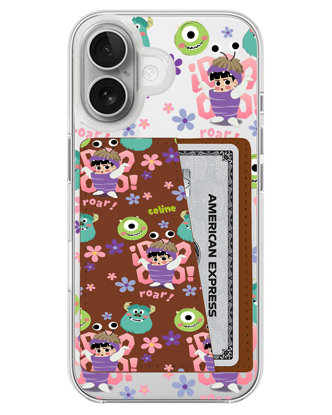 iPhone Leather Wallet Case - Boo Pattern
