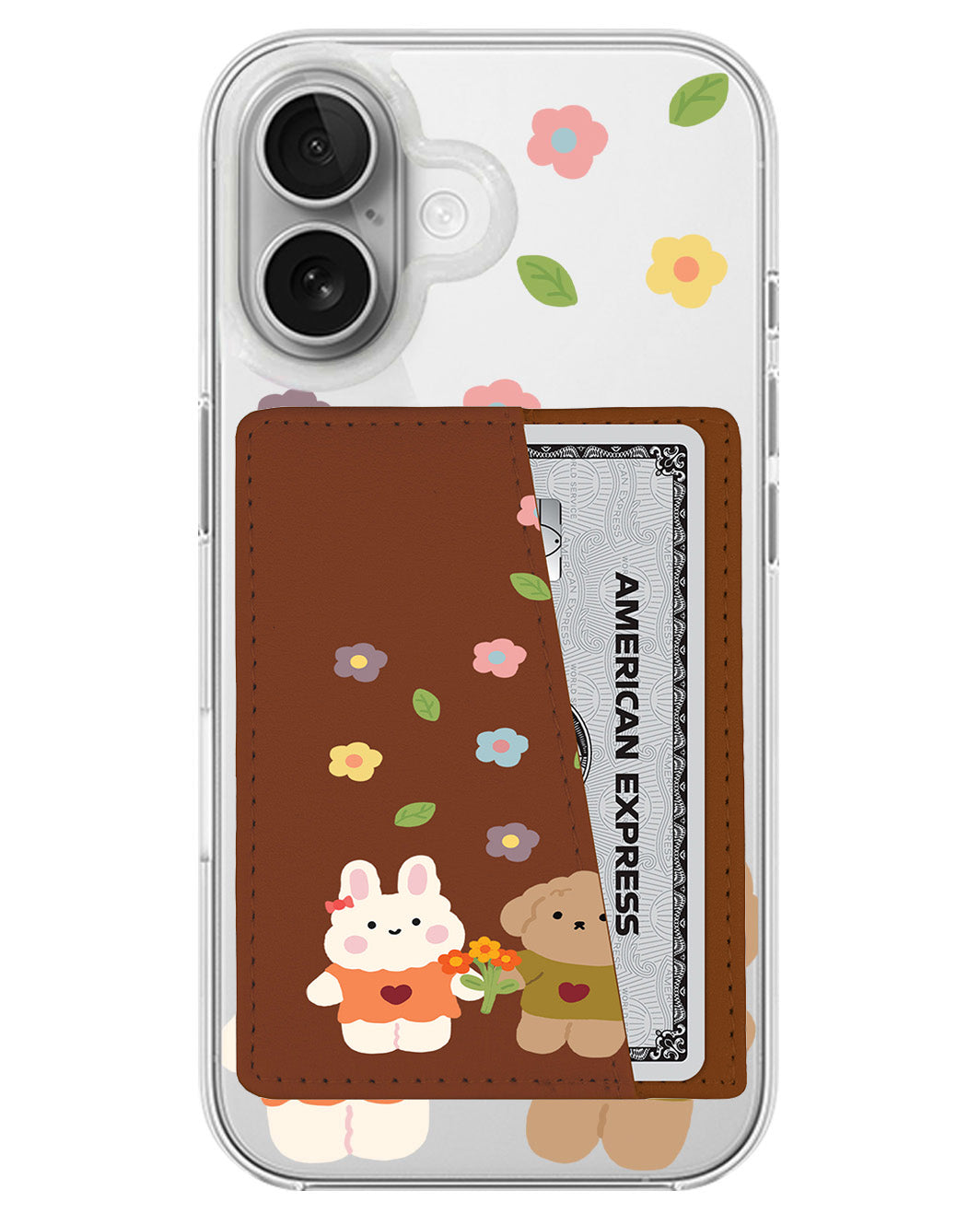 iPhone Leather Wallet Case - Flower Date