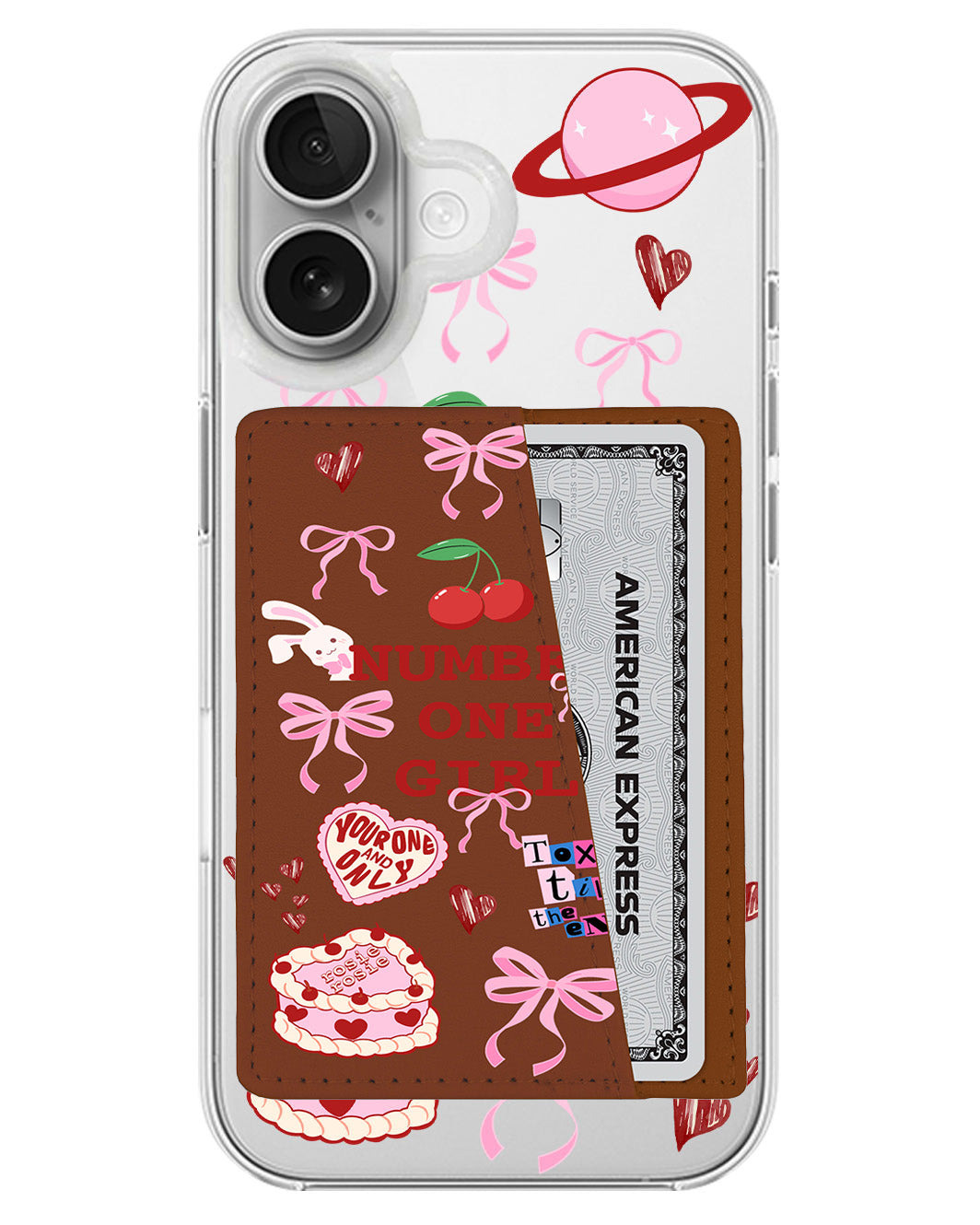 iPhone Leather Wallet Case - Rose