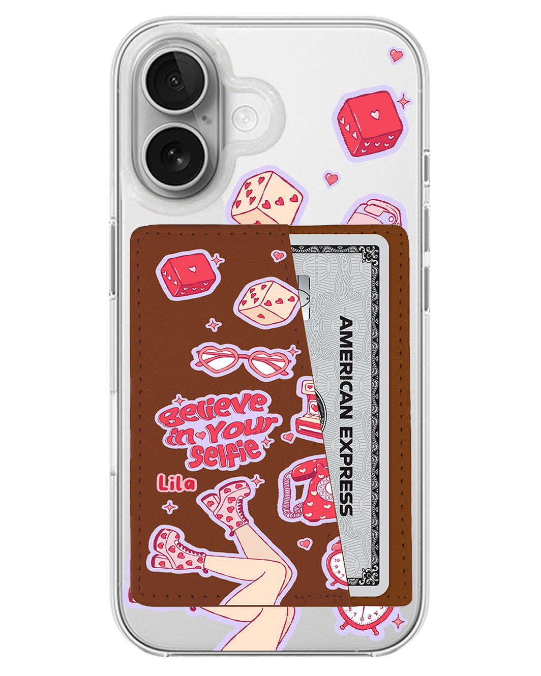 iPhone Leather Wallet Case - Falling Deeper
