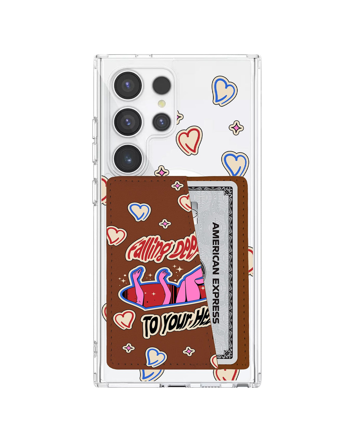 Android Leather Wallet Case - Falling Deeper