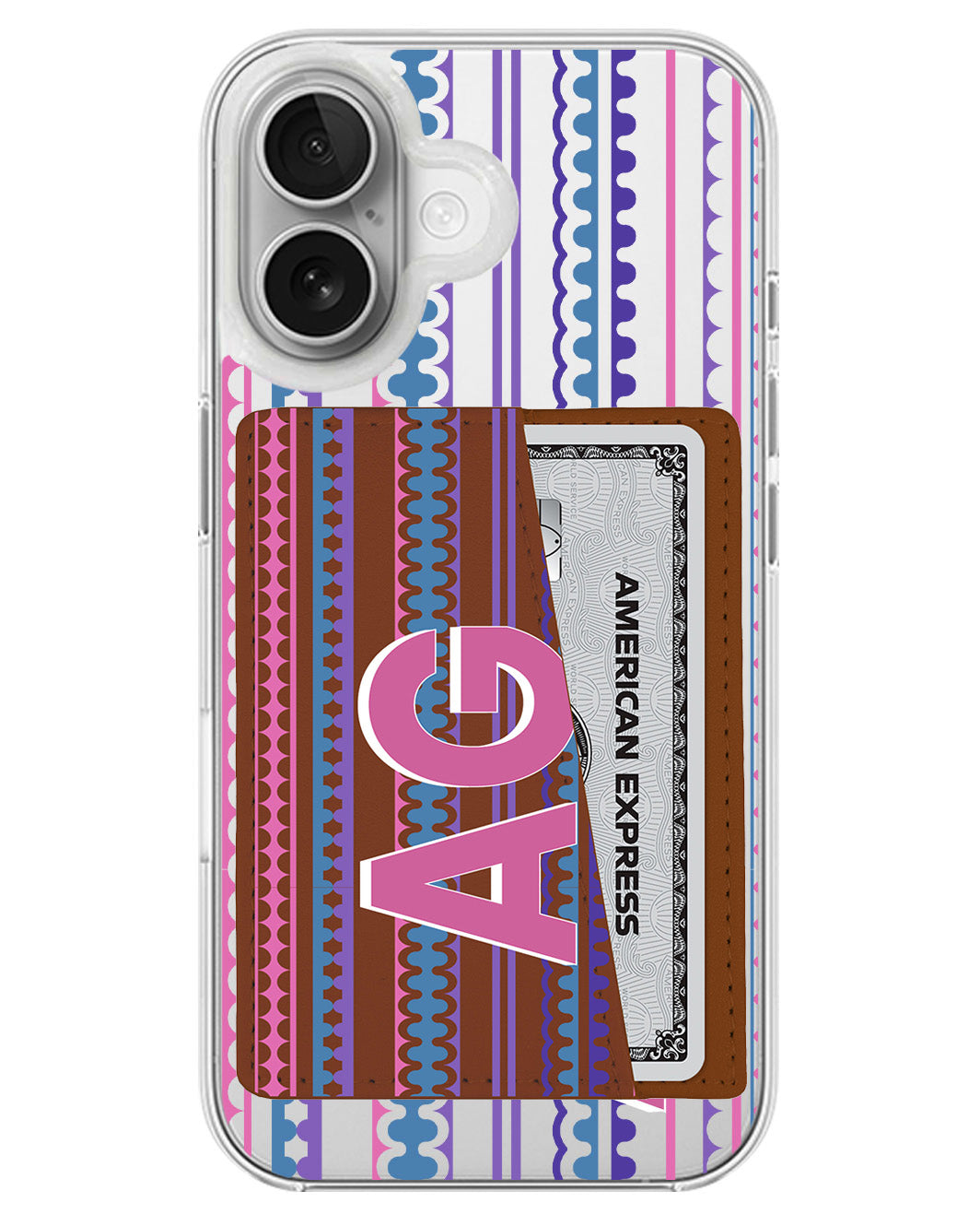 iPhone Leather Wallet Case - Purple Harmony
