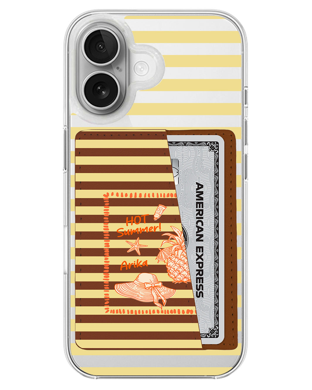 iPhone Leather Wallet Case - Tropical Glow