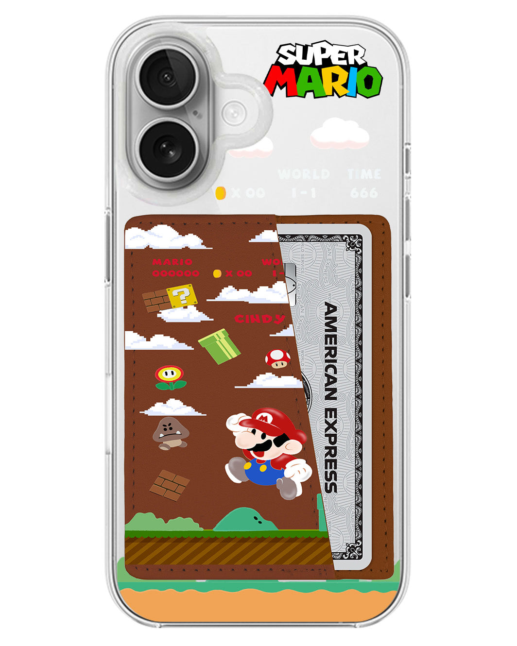 iPhone Leather Wallet Case - Play Mario