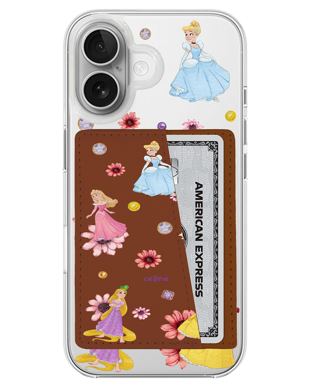iPhone Leather Wallet Case - Disney Princess