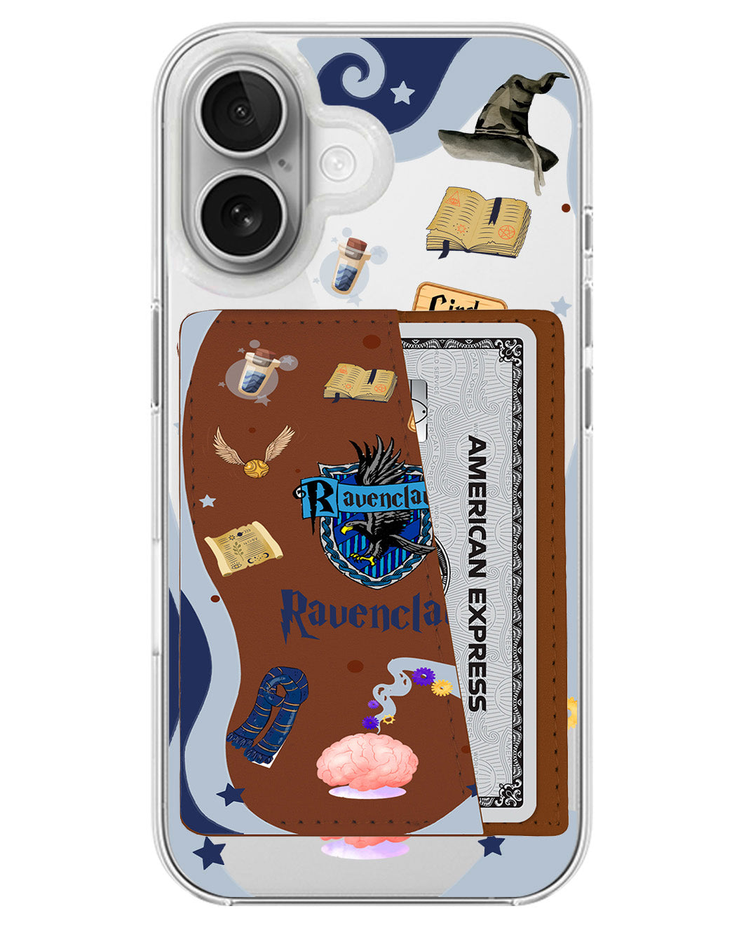 iPhone Leather Wallet Case - Ravenclaw