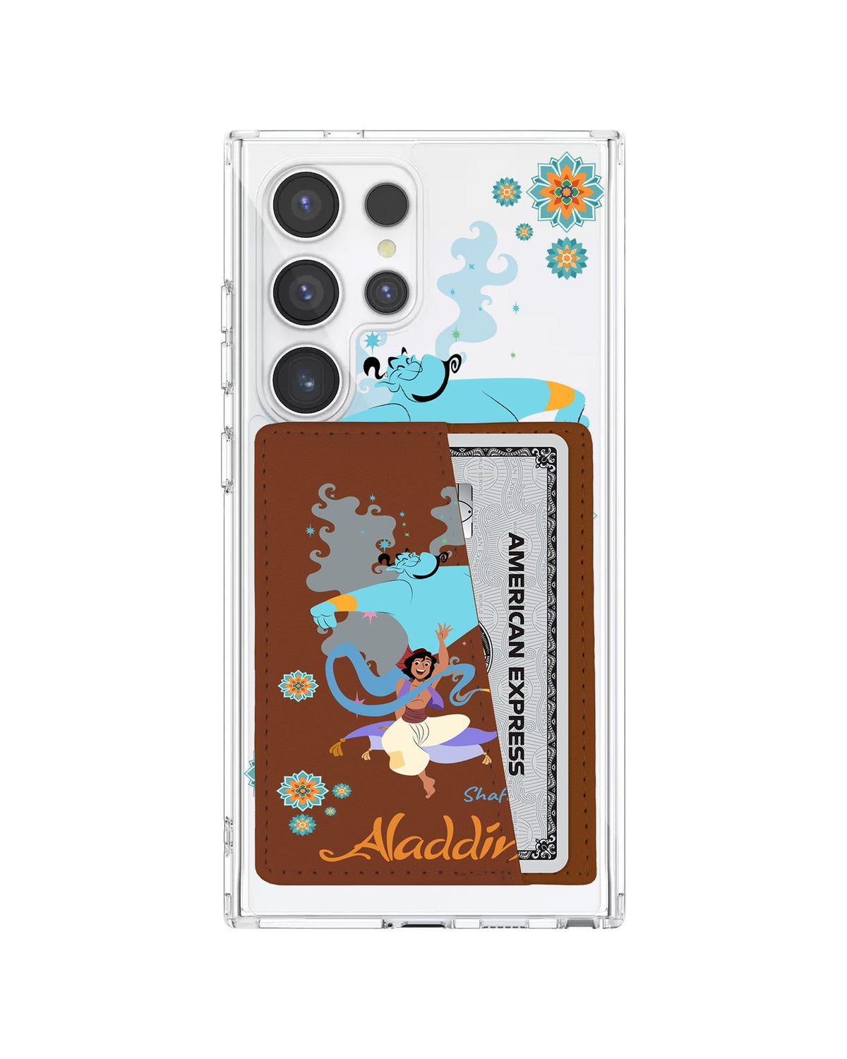 Android Leather Wallet Case - Aladdin And Genie