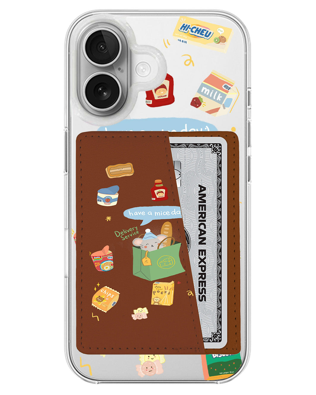 iPhone Leather Wallet Case - Have A Mice Day