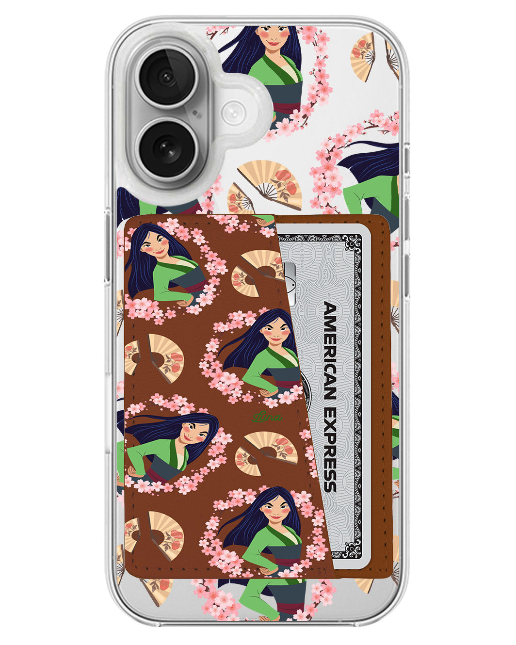 iPhone Leather Wallet Case - Mulan