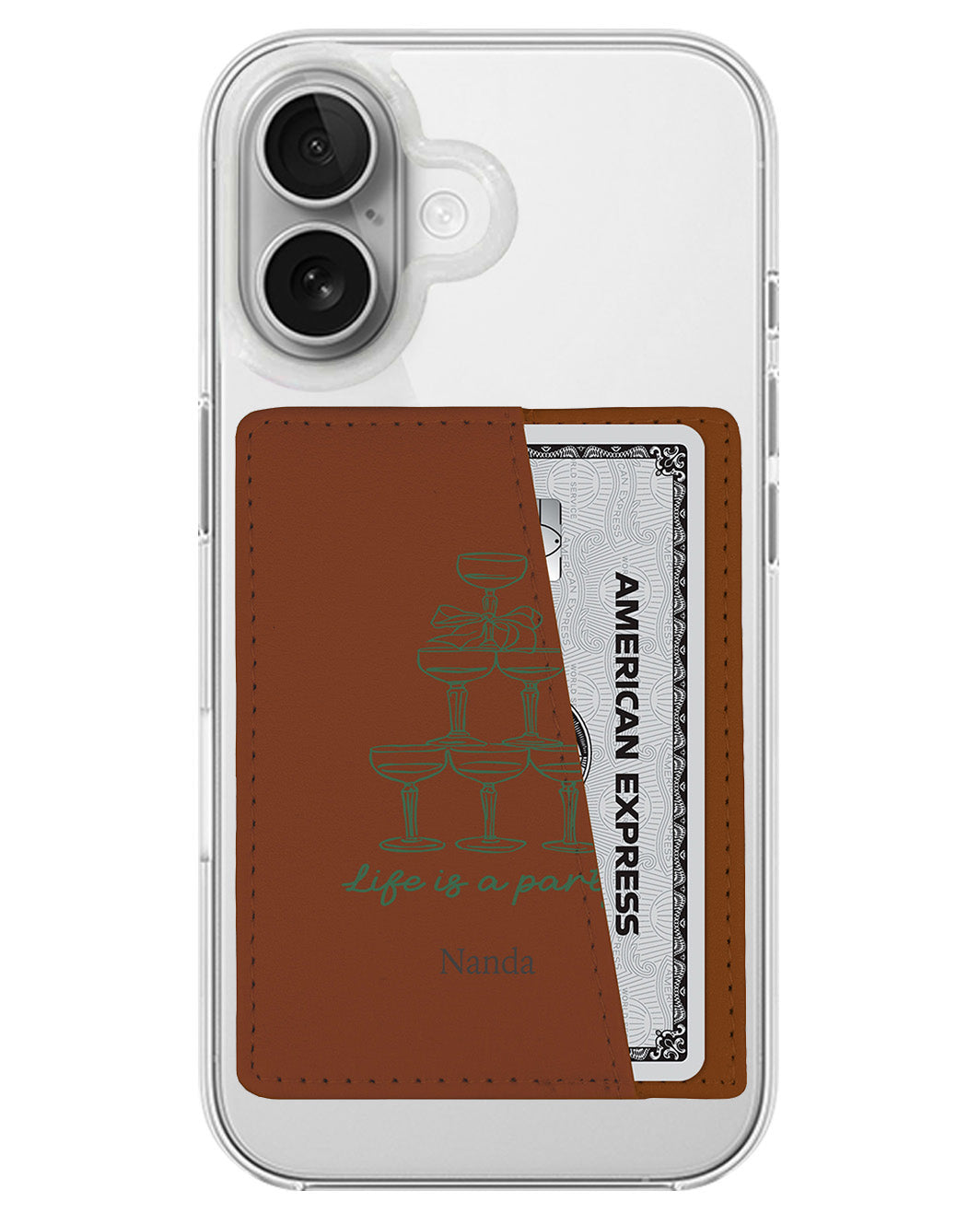 iPhone Leather Wallet Case - Life Is A Party