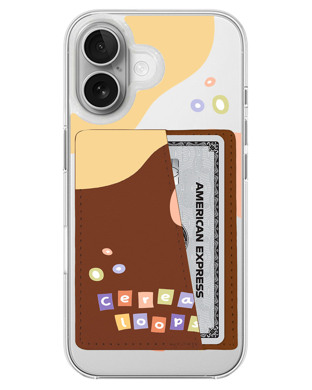 iPhone Leather Wallet Case - Cereal Loops