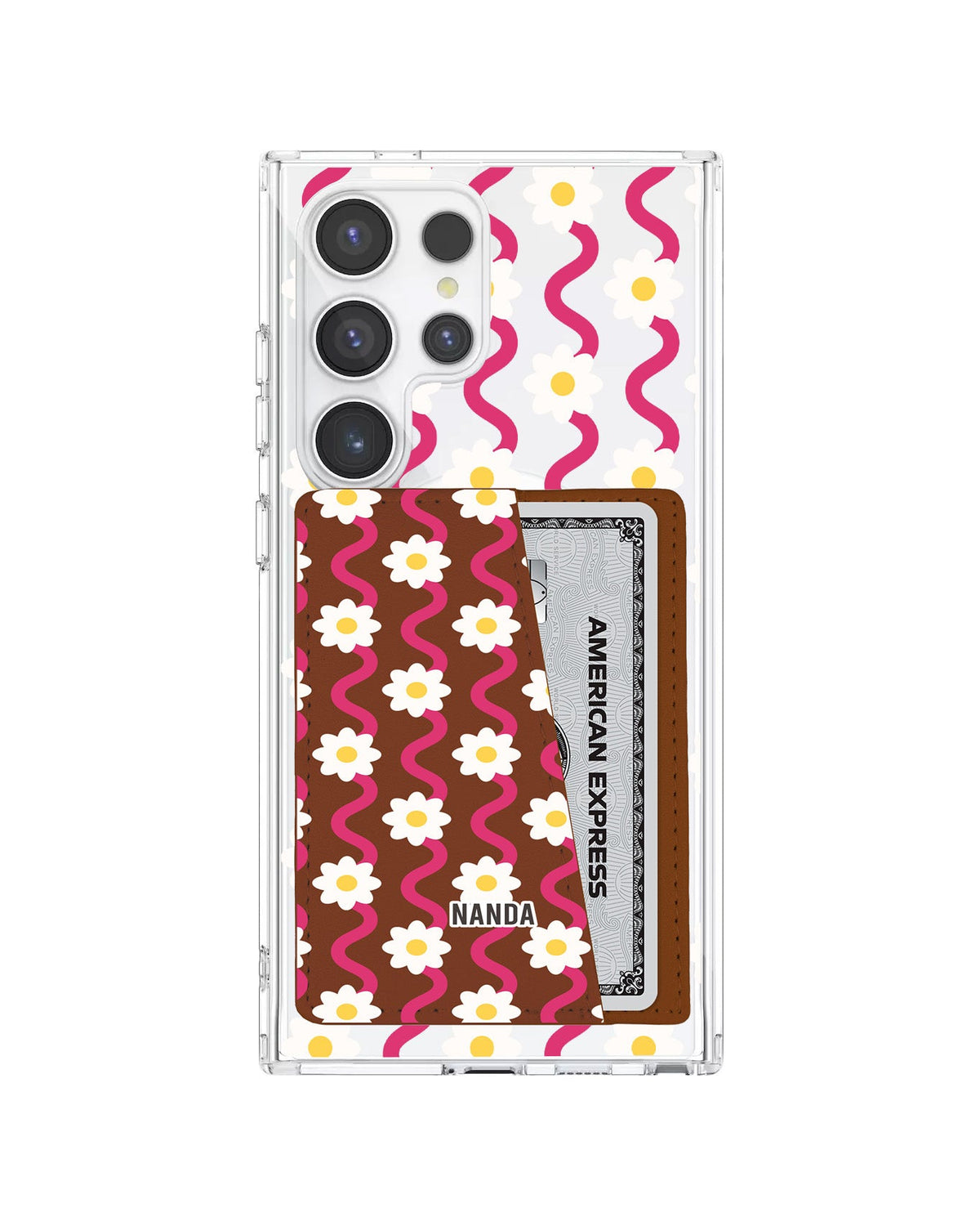 Android Leather Wallet Case - Daisy Disco