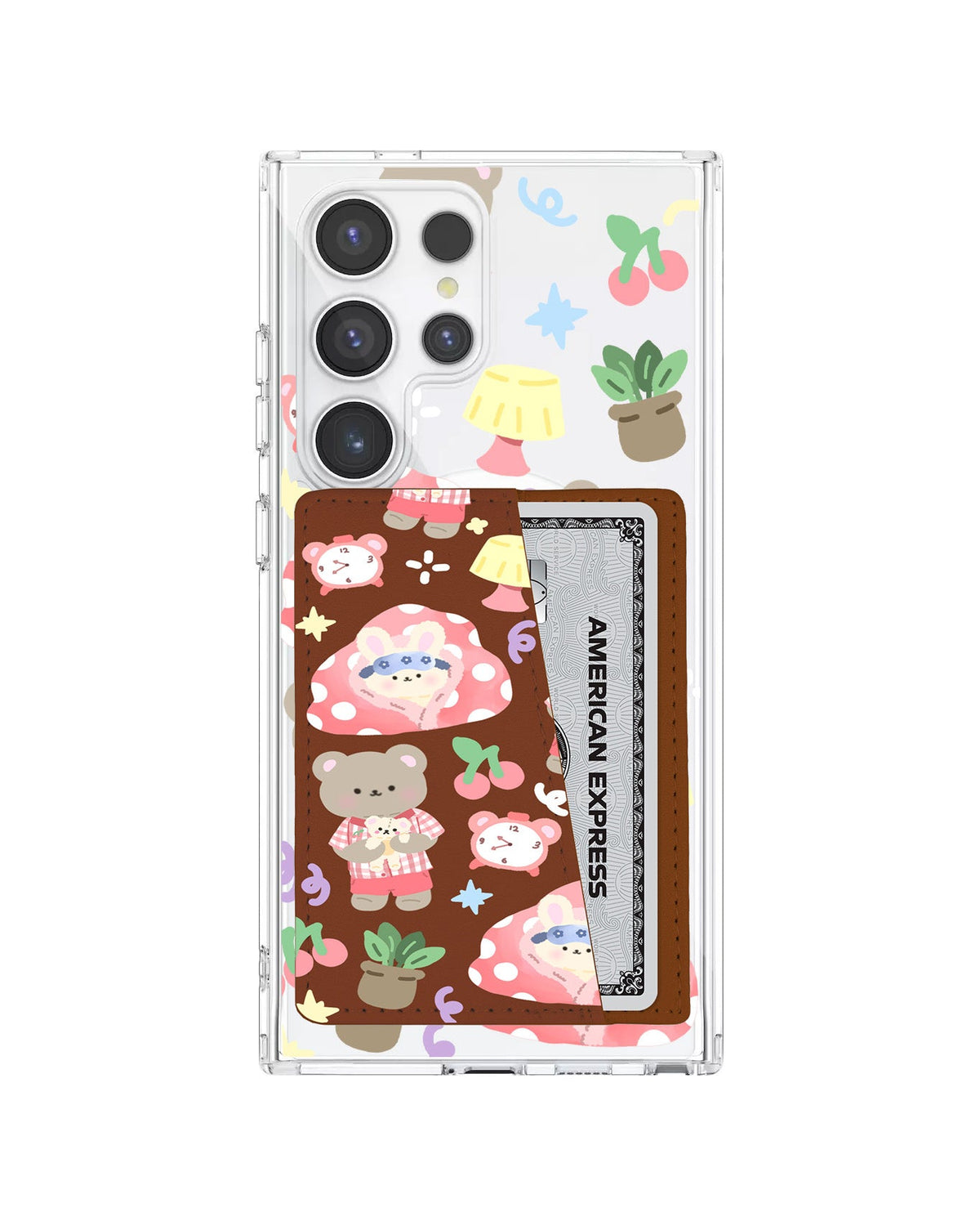 Android Leather Wallet Case - Pyjamas Teddy